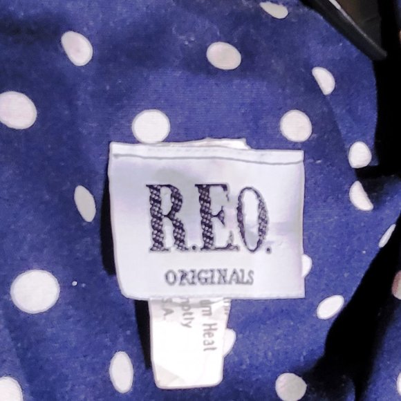 Navy Polka Dot Midi Dress - Picture 3 of 6